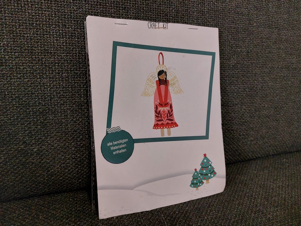 Kerst Knutselset - Maak je eigen Kerstengeltje | Kerstknutselen voor Kinderen - Kerst Knutselset Vilt - Hanger Kerstboom - Kerstversiering Kinderen - Kids Kerst